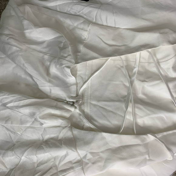 Show Me Your Mumu - Wedding Godshaw Godess Maxi Gown - White, "Ivory Luxe Satin" - Picture 7 of 9